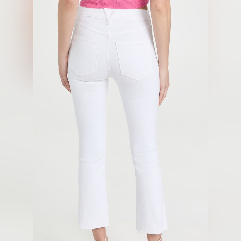 Veronica Beard Carly Kick Flare High Rise Jean White - Picture 2 of 9